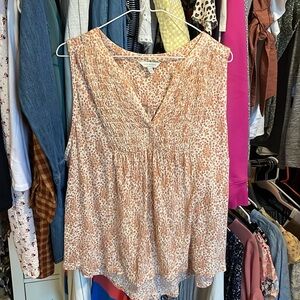 Lucky Brand Sleeveless Floral Top